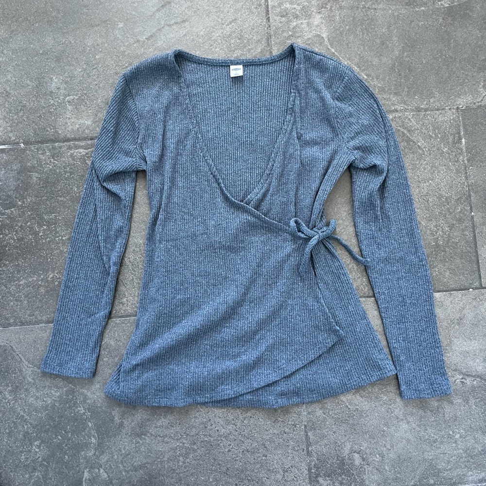 Blue Cross Tie Long Sleeve Shirt